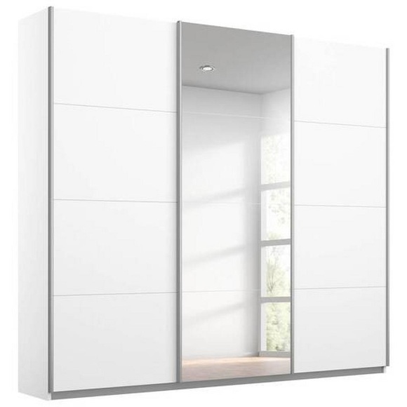 Schwebetürenschrank in Weiss ca. 203x229x62cm