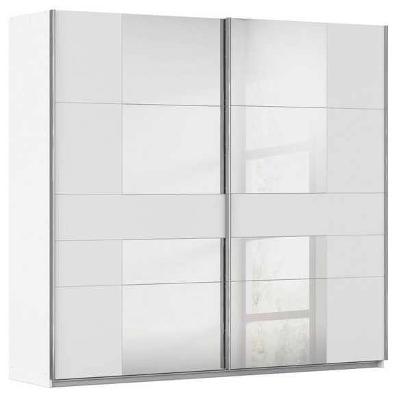 Schwebetürenschrank Caspio Grau/Weiss