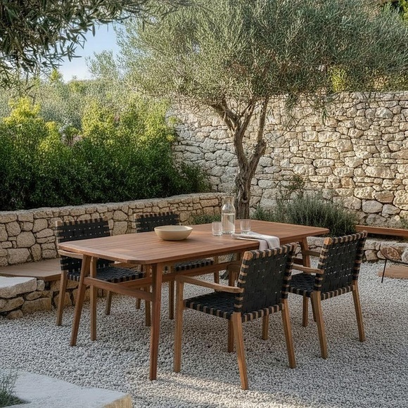 Gartentisch Nicola 160-200/100/76 cm Holz Walnussfarben 