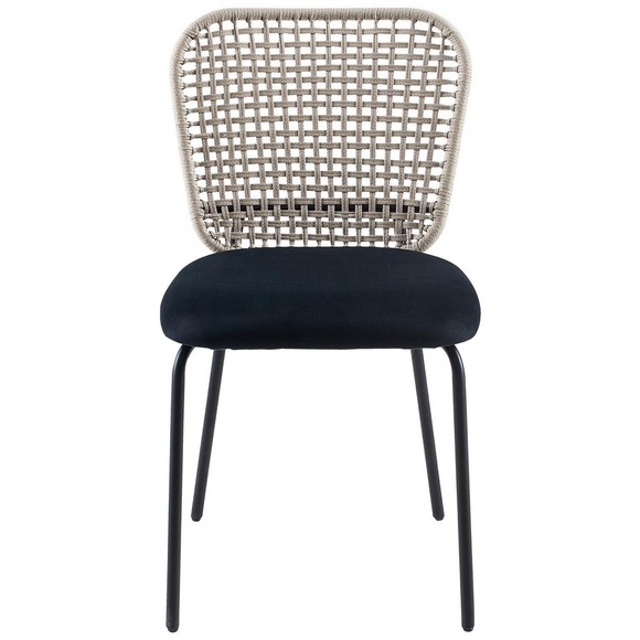 Stuhl Fina in Schwarz/Beige