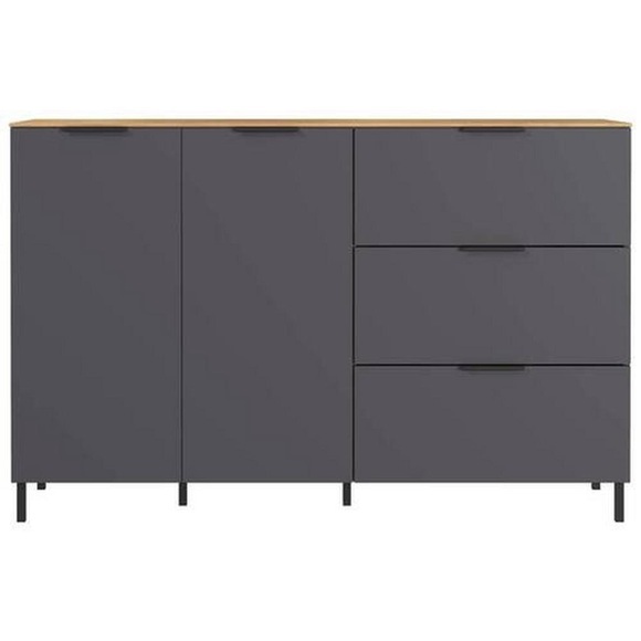 BYYU - Highboard MALIBU - graphit - Holzwerkstoff - 151/40/98 cm