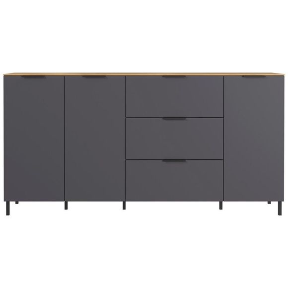 BYYU - Sideboard MALIBU - graphit - Holzwerkstoff - 192/40/98 cm