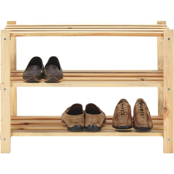 Schuhregal in Kieferfarben