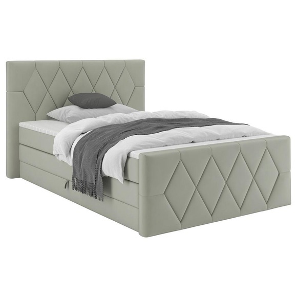 Boxspringbett Josie B Grau Ca. 140x200cm 140/200 cm Grau 