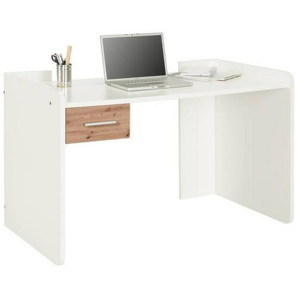 Schreibtisch in Weiß/Eiche Artisan