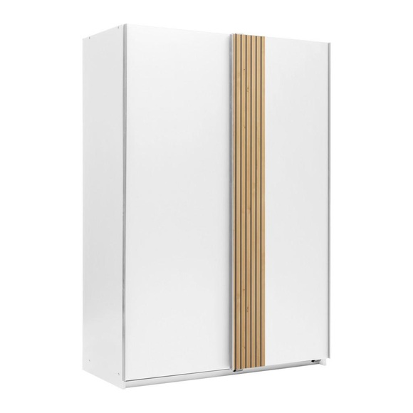 Schwebetürenschrank Sila in Weiss/Eichefarben