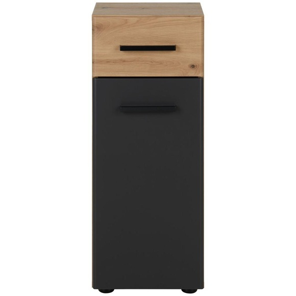Unterschrank in Grau/Eichefarben