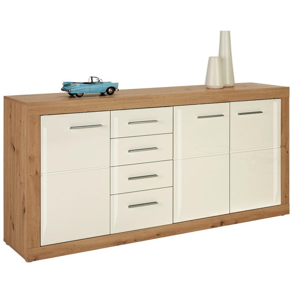 Sideboard in Weiß/Eichefarben