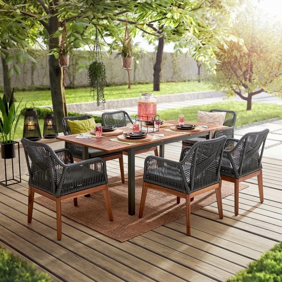 Gartentisch Kos in Akaziefarben/Grau