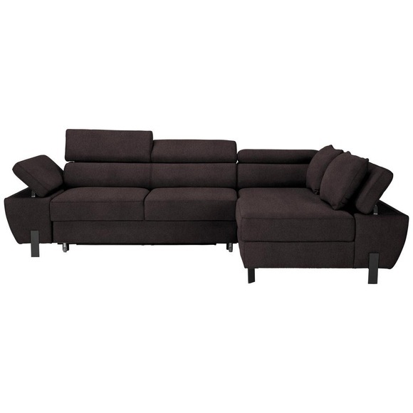 Ecksofa Molina Mini Graphitfarben Webstoff Graphitfarben 