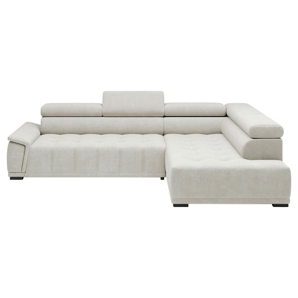 Ecksofa Gremoi Rechts Sandfarben Chenille, Webstoff Sandfarben 