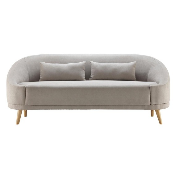 Sofa in Hellgrau inkl. 2 Kissen 'Jannike'
