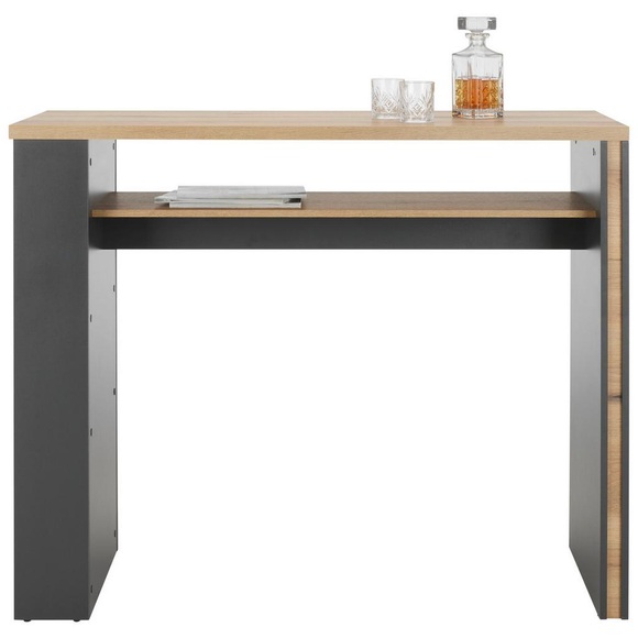Bartisch in Anthrazit/Eichefarben