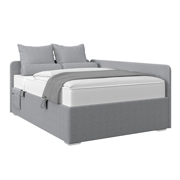 Polsterbett Remi 120/200 cm Silberfarben 