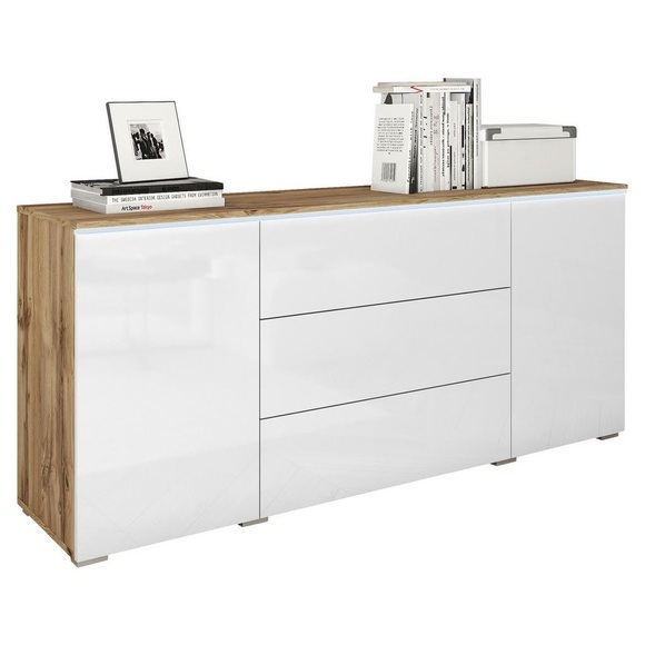 Sideboard Vera Eiche/weiss  150/67,9/39,5 cm 3 Schublade(n) 