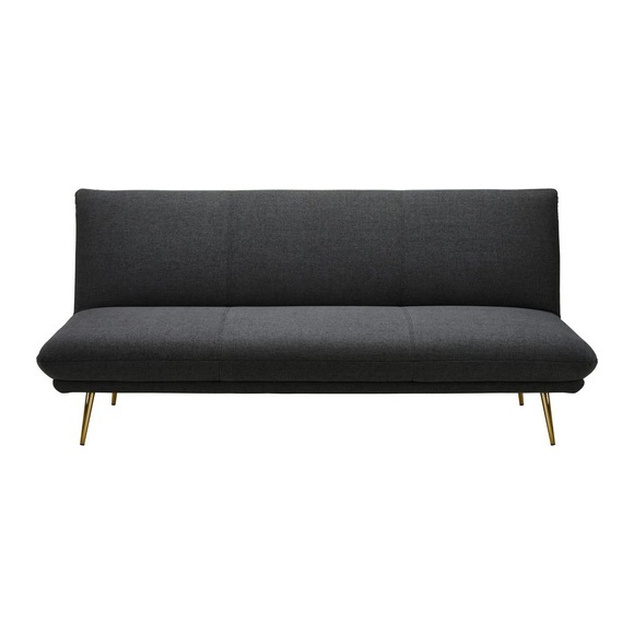 Bettsofa BEN Dunkelgrau Metallfuss