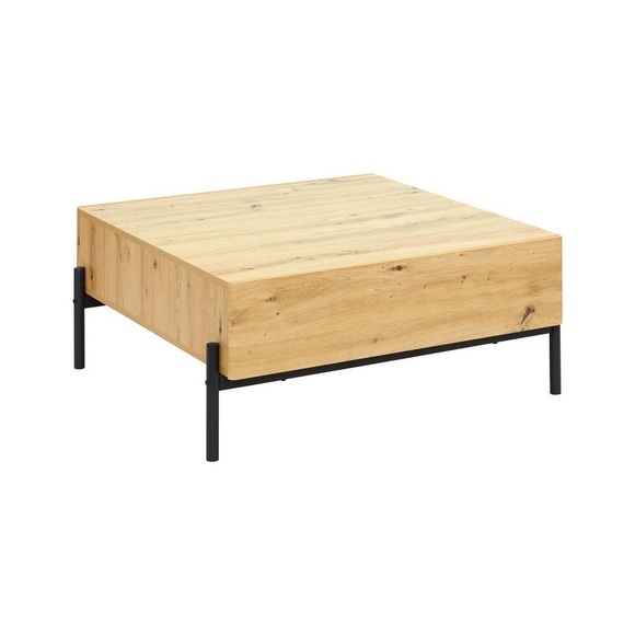 Couchtisch Holz 'Jasmina', Massiv, Eiche, ca. 85x80 cm,