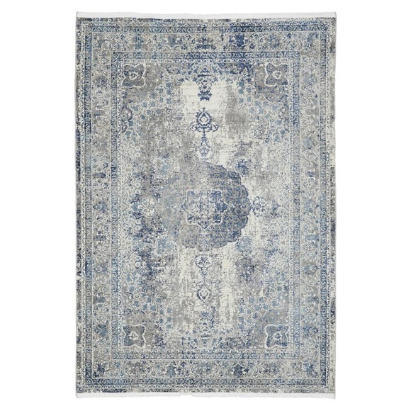 Webteppich Marcus 1 in Hellblau ca. 80x150cm