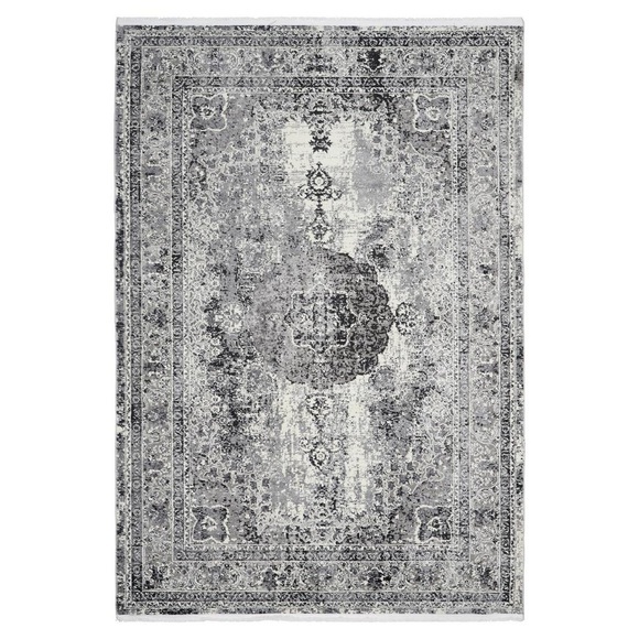 Webteppich Marcus 3 in Hellgrau ca. 160x230cm