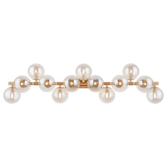 Wandleuchte Dallas, gold, 13-flammig