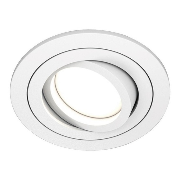 Einbaustrahler Atom, GU10, weiß, runder Rahmen