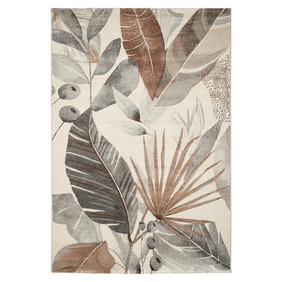 Webteppich Flora 1 Creme ca. 80x150cm