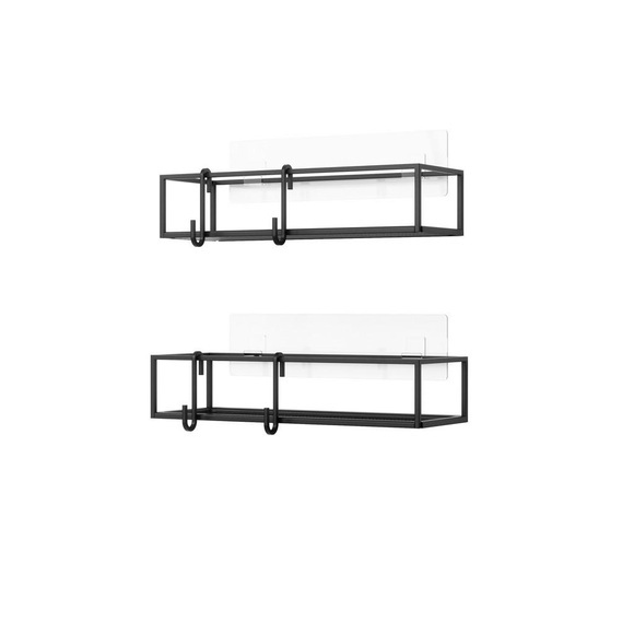 Duschregal Cubiko Schwarz, 2er Set