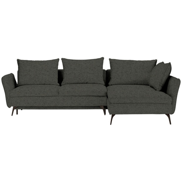 Carryhome Ecksofa in webstoff dunkelgrün , Calabria , Textil , 282x182 cm , matt,Webstoff , Stoffauswahl, seitenverkehrt erhältlich , 000553009320