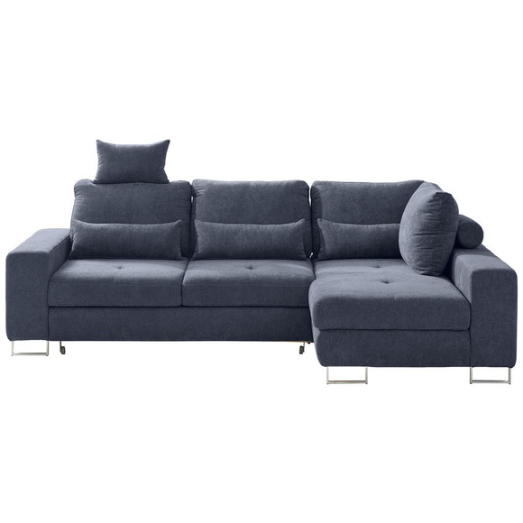 Hom`in Ecksofa in flachgewebe dunkelgrau , Asti , 260x188 cm , 000553011002