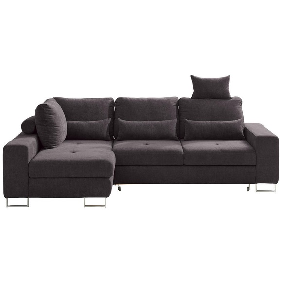 Hom`in Ecksofa in flachgewebe dunkelbraun , Asti , 260x188 cm , 000553011005