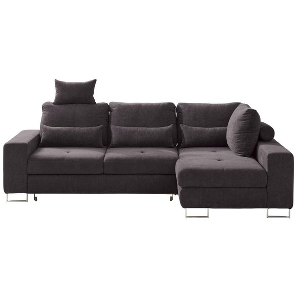 Hom`in Ecksofa in flachgewebe dunkelbraun , Asti , 260x188 cm , 000553011014