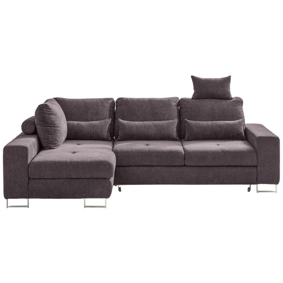 Hom`in Ecksofa in flachgewebe taupe , Asti , 260x188 cm , 000553011021