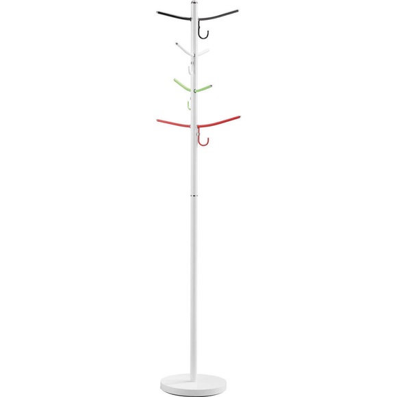 Carryhome Kleiderständer in grün, rot, schwarz, weiss , Pagani , Metall , 30.5x178 cm , pulverbeschichtet , 000640009101