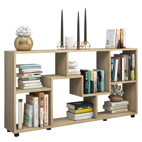 MID.YOU Regal 117/62/20 cm eichefarben, honig , Pintal , Holzwerkstoff , 117x62x20 cm , melaminharzbeschichtet,Nachbildung , erweiterbar , 000657014905