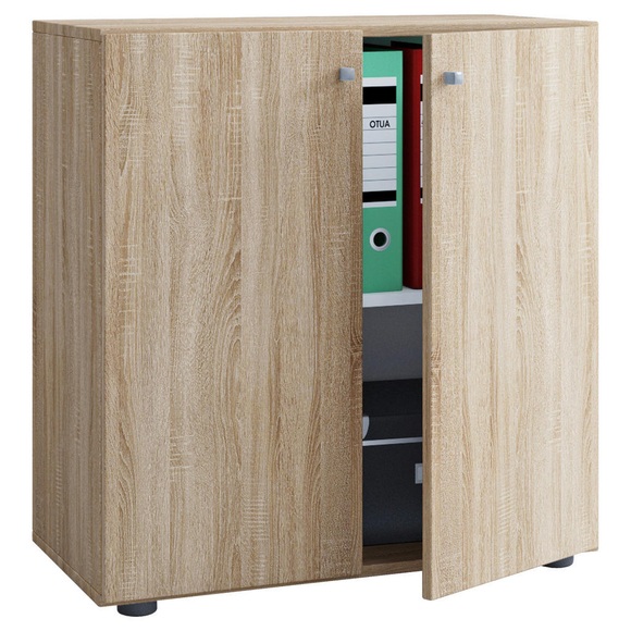 MID.YOU Aktenschrank in sonoma eiche 70/74/40 cm , 'Lona' _ Holzwerkstoff , 1 Fächer , 70x74x40 cm , melaminharzbeschichtet,melaminharzbeschichtet,Nachbildung,Nachbildung , 000657014017