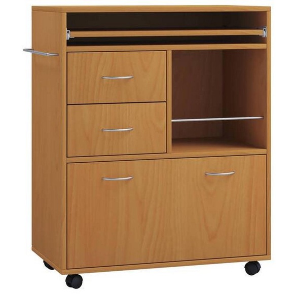 MID.YOU Allzweckwagen 70/40/86 cm , Kicha , Buchefarben , Holzwerkstoff , 1 Fächer , 40x86 cm , melaminharzbeschichtet,Nachbildung , 000657024102