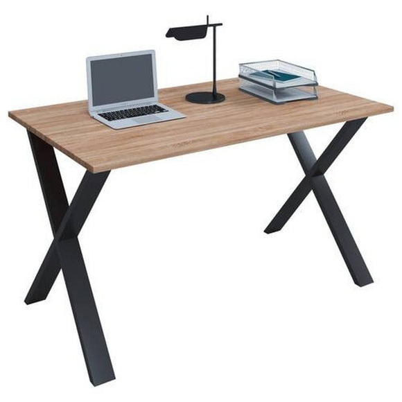 MID.YOU Schreibtisch 110/80/76 cm in schwarz, sonoma eiche , Lona , Holzwerkstoff , 80x76 cm , melaminharzbeschichtet,Nachbildung , in verschiedenen Holz-Dekoren erhältlich , 00065702632R
