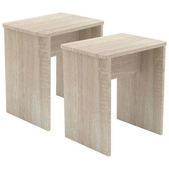 2er Set Holz Sitzhocker Würfel Fußablage Beistelltisch Esal 2er Set Holz Sitzhocker Würfel Fußablage Beistelltisch Esal