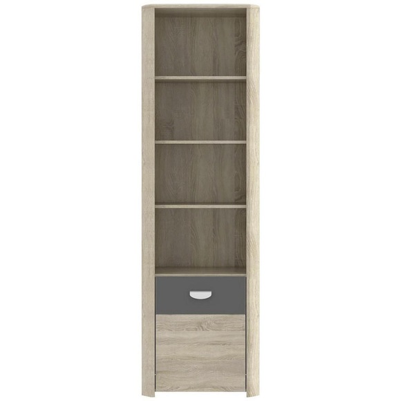 Carryhome Regal 59/194/41 cm anthrazit, sonoma eiche , Yoop , Holzwerkstoff , 59x194x41 cm , Dekorfolie,Nachbildung , Typenauswahl , 000687054403