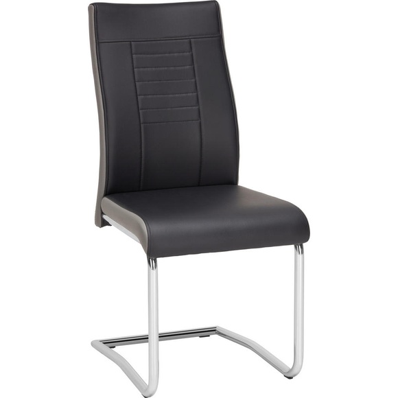 Carryhome Schwingstuhl in textil grau, schwarz , Werner -Top- , 43x98x60 cm , Lederlook , 000758006302