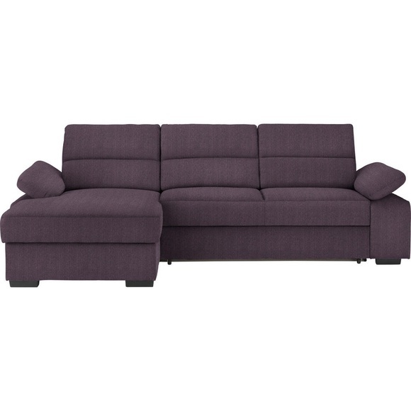 Cantus Ecksofa in webstoff violett , Norman -Exklusiv- , Textil , Uni , 258x166 cm , matt,Webstoff , Typenauswahl, Stoffauswahl, seitenverkehrt erhältlich , 00081200013B