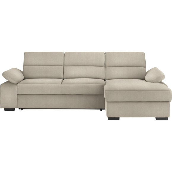 Cantus Ecksofa in webstoff beige , Norman -Exklusiv- , Textil , Uni , 258x166 cm , matt,Webstoff , Typenauswahl, Stoffauswahl, seitenverkehrt erhältlich, Hocker erhältlich , 00081200013F