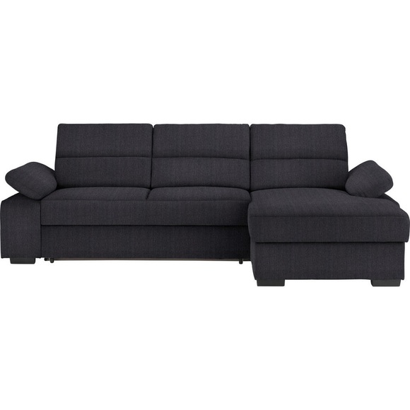 Cantus Ecksofa in webstoff anthrazit , Norman -Exklusiv- , Textil , Uni , 258x166 cm , matt,Webstoff , Typenauswahl, Stoffauswahl, seitenverkehrt erhältlich, Hocker erhältlich , 00081200013G
