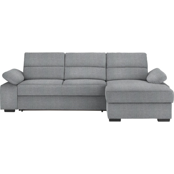 Cantus Ecksofa in webstoff grau , Norman -Exklusiv- , Textil , Uni , 258x166 cm , matt,Webstoff , Typenauswahl, Stoffauswahl, seitenverkehrt erhältlich, Hocker erhältlich , 00081200013H