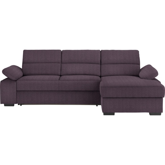 Cantus Ecksofa in webstoff violett , Norman -Exklusiv- , Textil , Uni , 258x166 cm , matt,Webstoff , Typenauswahl, Stoffauswahl, seitenverkehrt erhältlich, Hocker erhältlich , 00081200013L