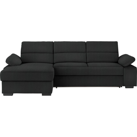 Cantus Ecksofa in webstoff schwarz , Norman -Exklusiv- , Textil , Uni , 258x166 cm , matt,Webstoff , Typenauswahl, Stoffauswahl, seitenverkehrt erhältlich , 00081200012Y