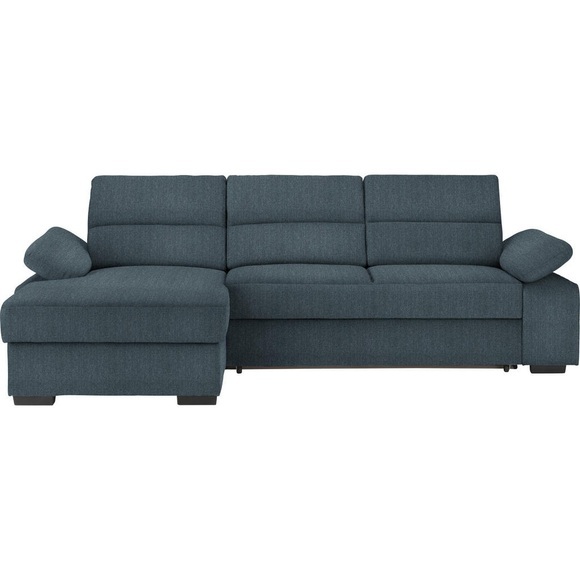 Cantus Ecksofa in webstoff blau , Norman -Exklusiv- , Textil , Uni , 258x166 cm , matt,Webstoff , Typenauswahl, Stoffauswahl, seitenverkehrt erhältlich , 00081200012Z