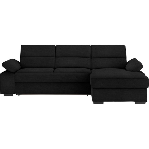 Cantus Wohnlandschaft in flachgewebe schwarz , Norman -Exklusiv- , Textil , Uni , 258x166 cm , matt,Flachgewebe , Typenauswahl, Stoffauswahl, seitenverkehrt erhältlich, Hocker erhältlich , 000812000139