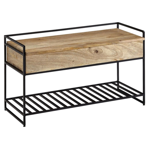 MID.YOU Sitzbank in holz braun , Wohnling , 90x52x38 cm , 000850049313