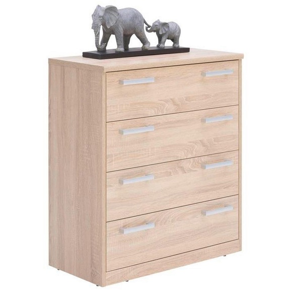Xora Kommode 72/84/36 cm , Easy , Sonoma Eiche , Metall , 72x84x36 cm , Dekorfolie,Nachbildung , Typenauswahl,Typenauswahl,Typenauswahl , 000017003103